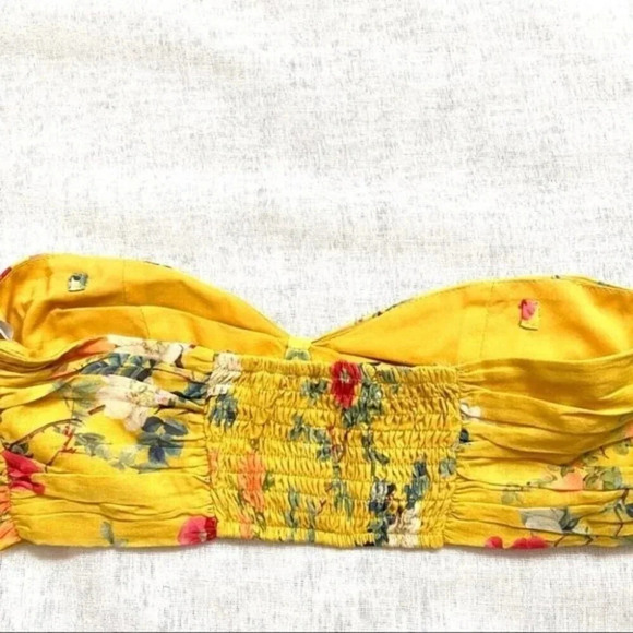 NEW Lovers + Friends BROOK Bralette Yellow Floral - Picture 7 of 14